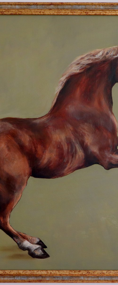 Racehorse (Free Copy of Whistlejacket by George Stubbs) by Katia Bellini