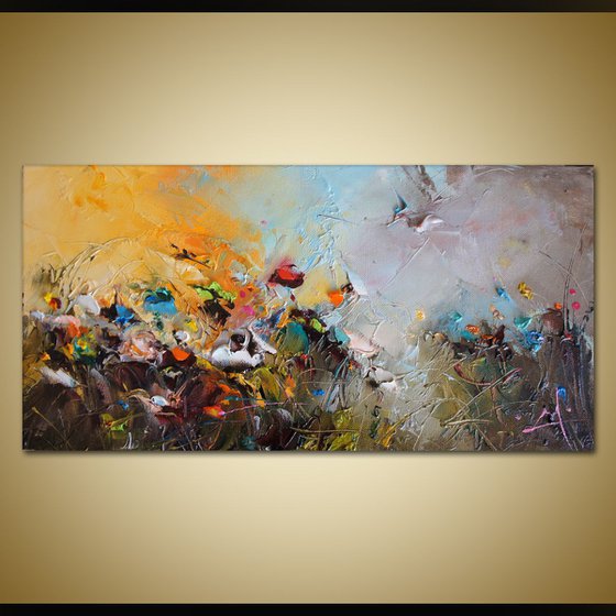 Dance on the field 7, Abstract Oil Painting