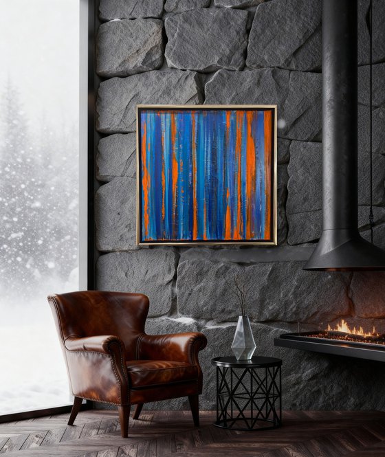 Echoes of Fire 70x70x2 cm