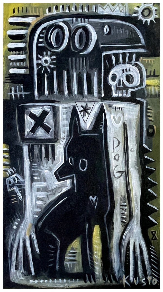  The Black Dog &Amp; God Thoth By Daria Kusto, 14 X 25, Artwork For Sale On Artfinder