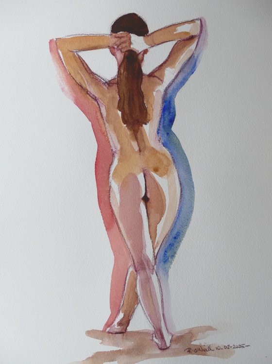 female nude back study