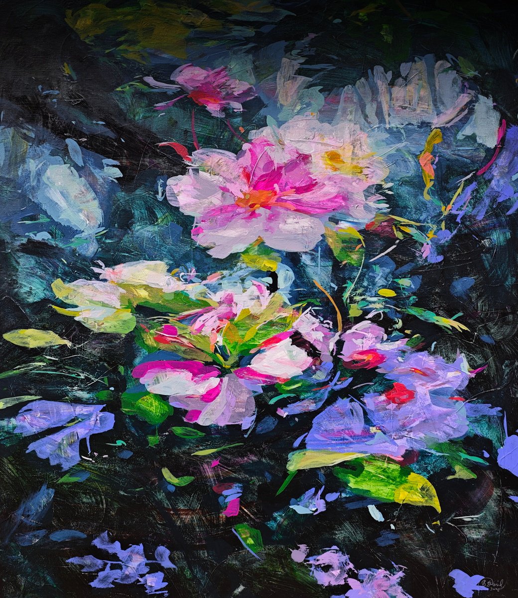  When The Flowers Smile By Daniel Bulimar Henciu, 37 X 43, Artwork For Sale On Artfinder