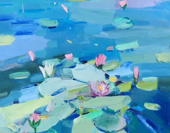 custom painting "Water Lilies "