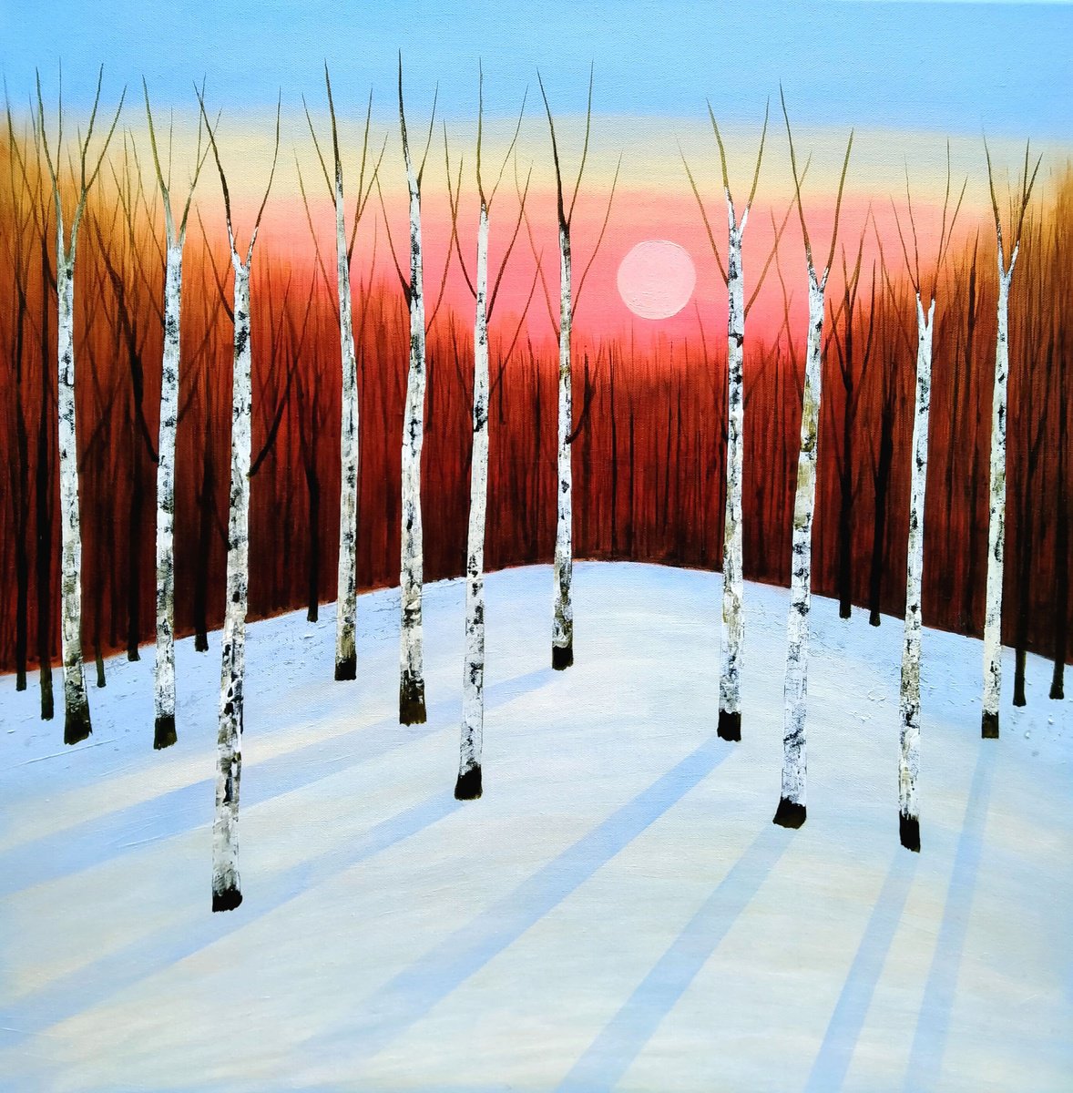 Twilight Birches by Amanda Horvath