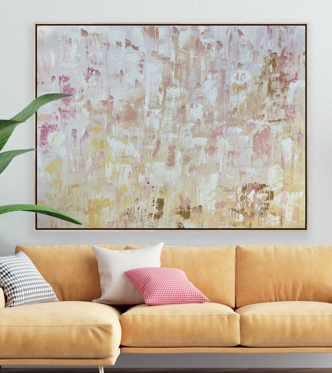 Organic Abstract Acrylic Painting By Alanah Jarvis, 56 X 40, Sun Weathered Stillness, Original Artwork