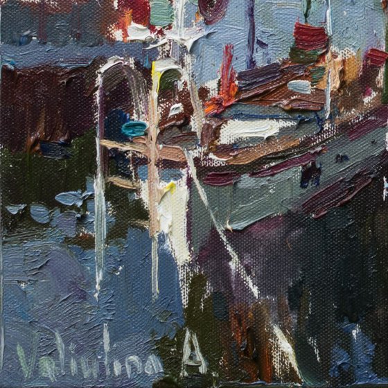 Old boats - Original oil seascape painting