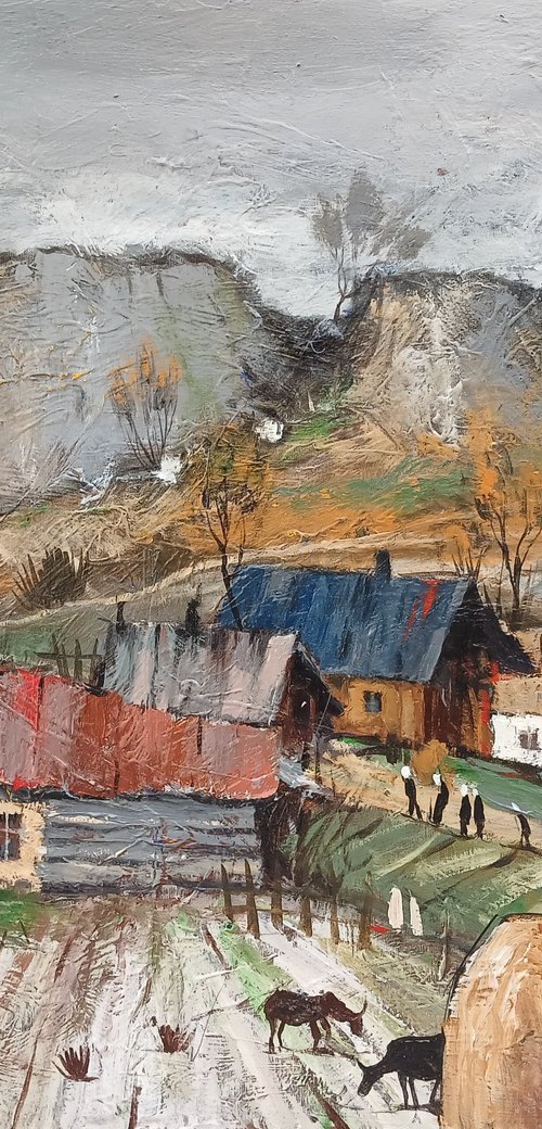 Village Beneath the Hills by Davit Arstamyan