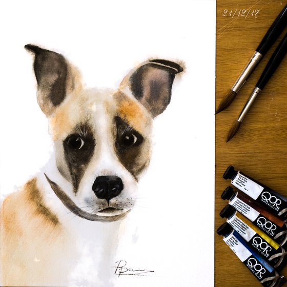 Watercolor Dog Portrait