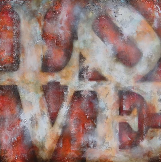 love in copper (100 x 100 cm)