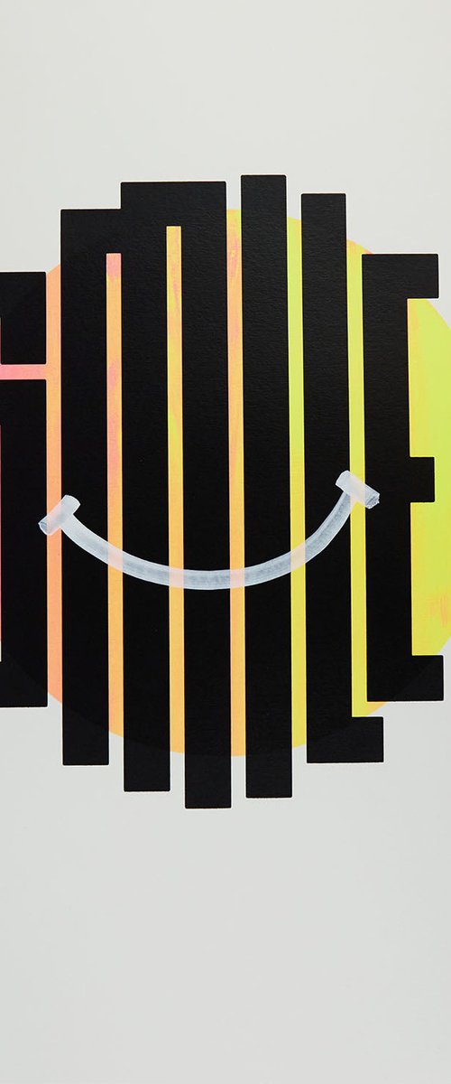 Smile (mono print) by James Kingman