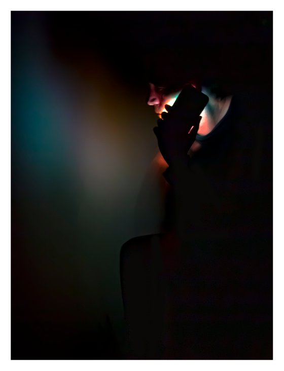 Midnight Phone Call Limited Edition Abstract Portrait Photograph. Edition #1 of 10