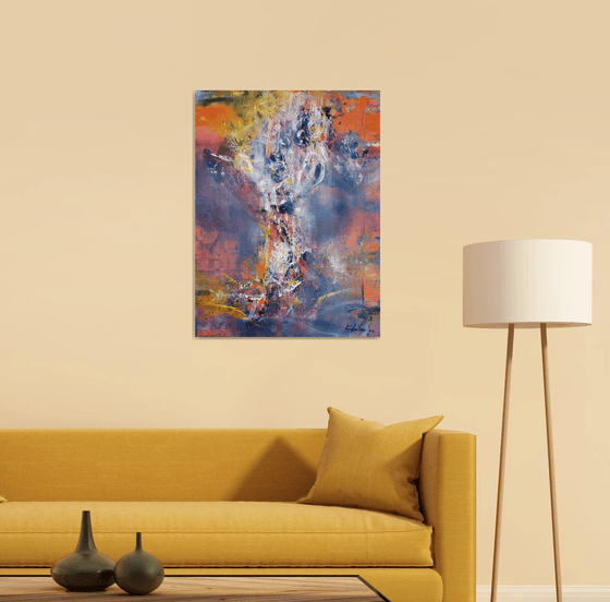 Framed autumn melancholia still life metaphysical painting by O KLOSKA