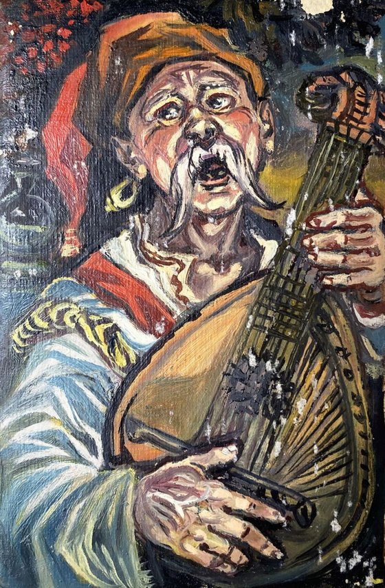 Cossack with a bandura