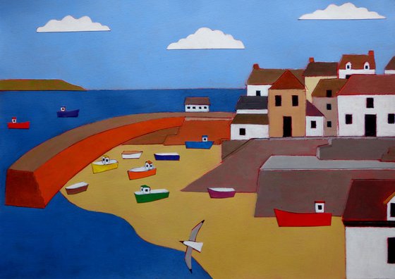 "Coverack harbour"