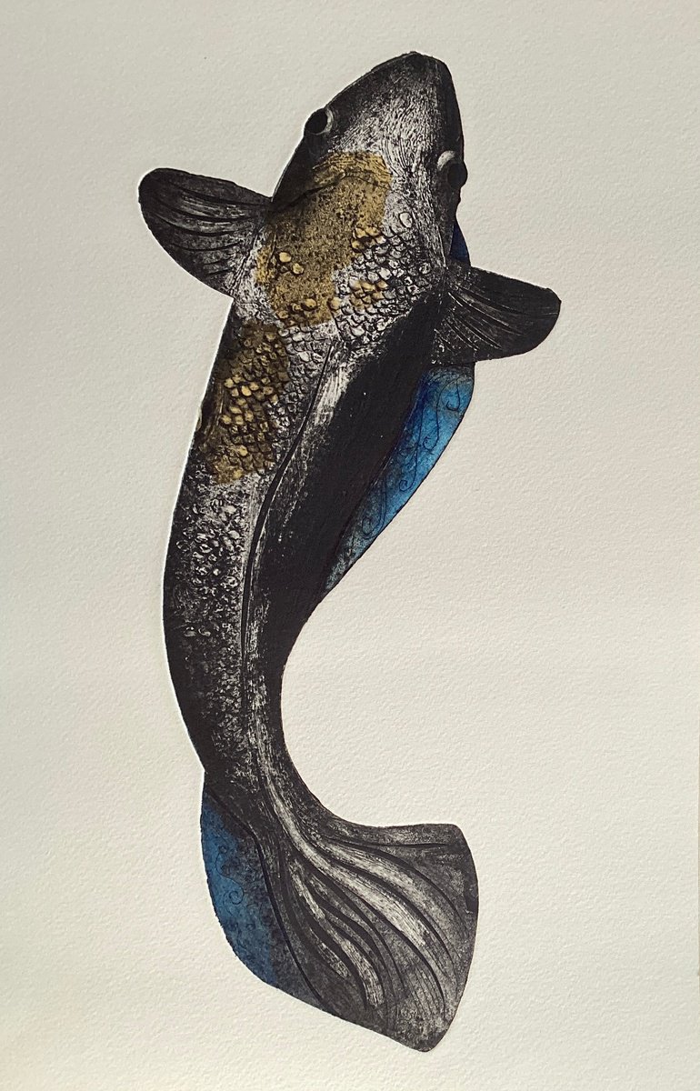 Impressionistic Animal Limited Edition Print By Jay Seabrook, 10 X 16, Being Koi 1, Original Artwork