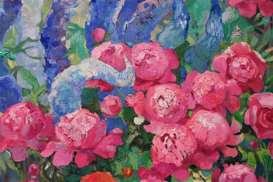 June with peonies