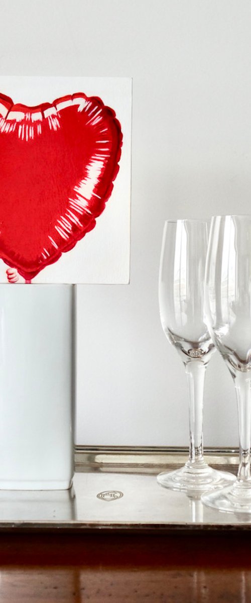 Red Heart Balloon by Susan Porter
