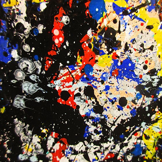 CONVERGENCE 2,  POLLOCK MODEXL,  framed