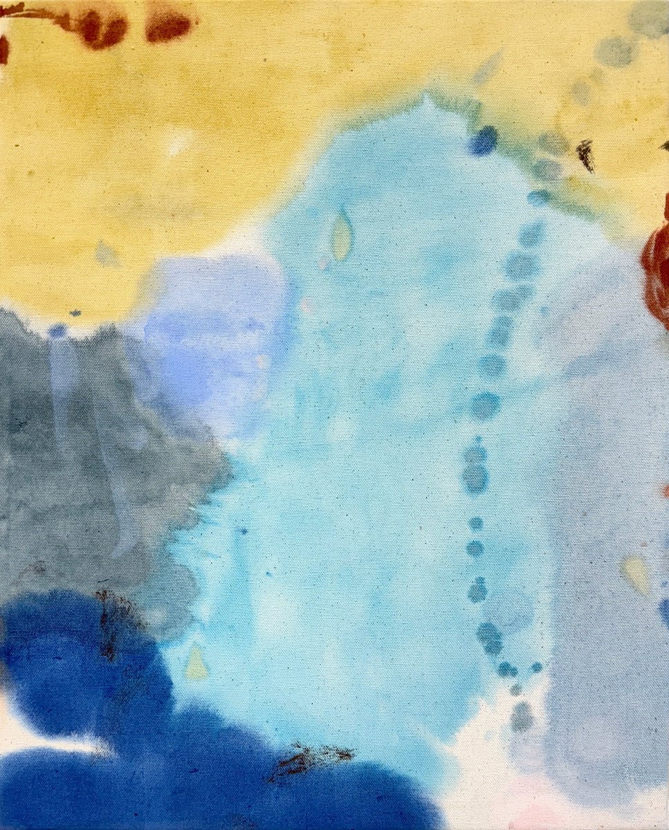 Organic Abstract Acrylic Painting By Melissa Mcgill, 17 X 21", Along The Way, Original Artwork