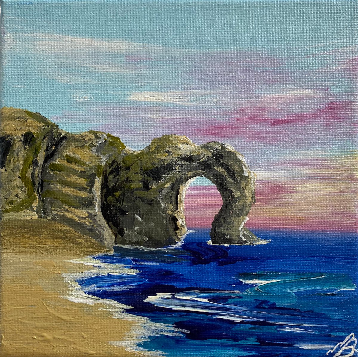 Durdle Door Contemporary Acrylic painting by Marja Brown | Artfinder