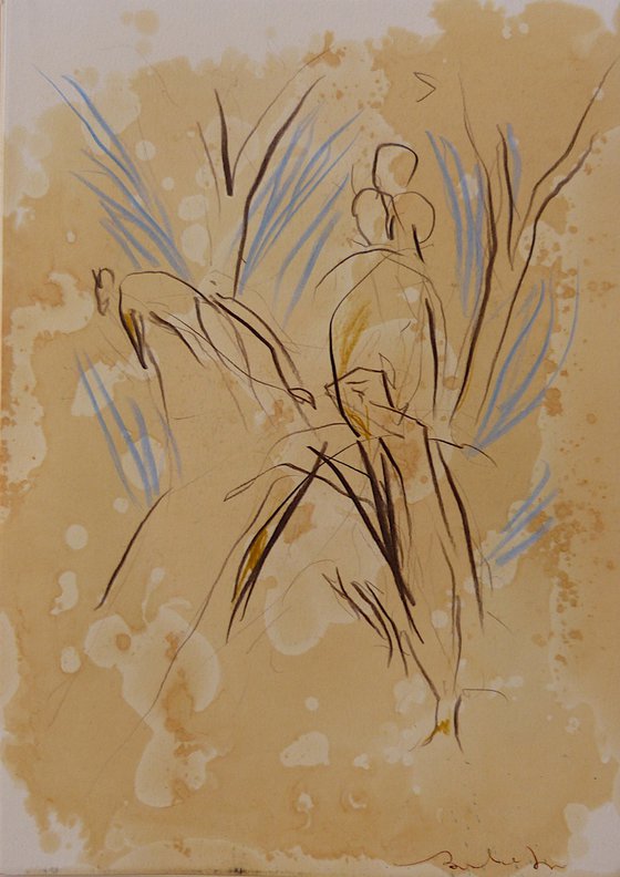 Expressive sketch 19-1, pencil on paper 29x21 cm