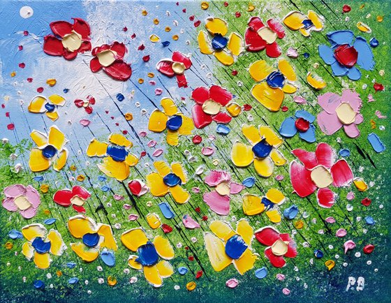 "Spring Meadow Flowers in Love"