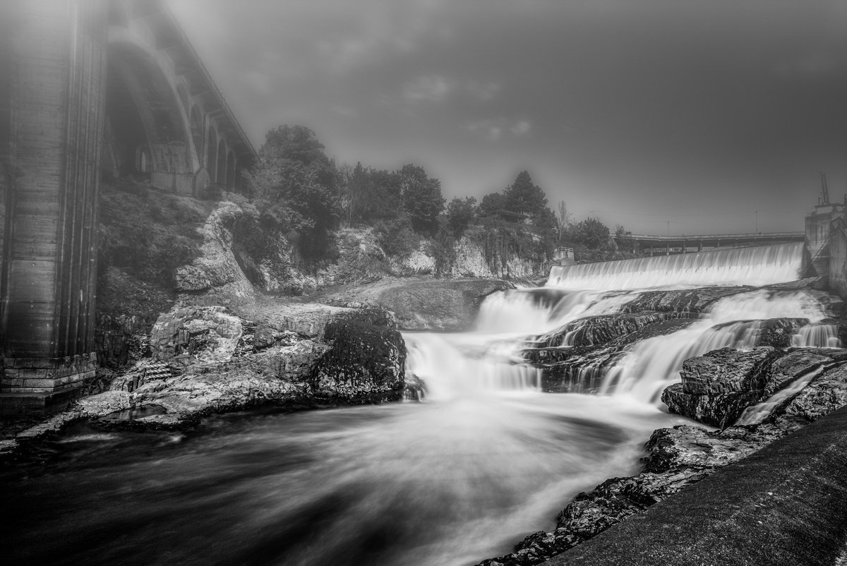 Photorealistic Landscape Photograph By Harv Greenberg, 36 X 24, Water And Power, Original Artwork