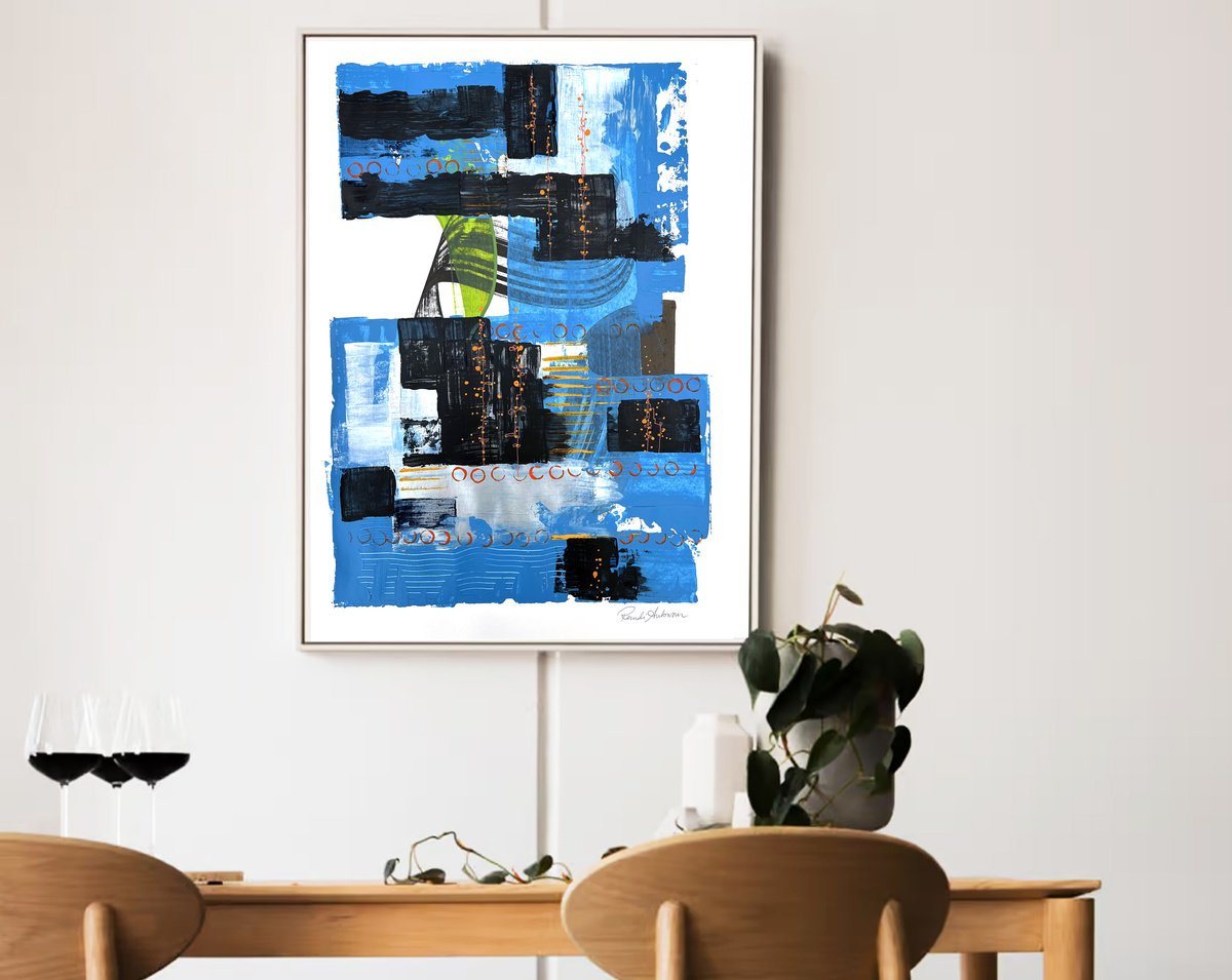 Abstract Acrylic Painting By Randi Antonsen, 17 X 23", I Promise, Original Artwork