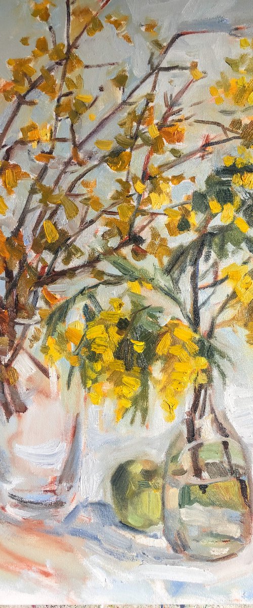 Yellow Spring flowers by Nataliia Nosyk
