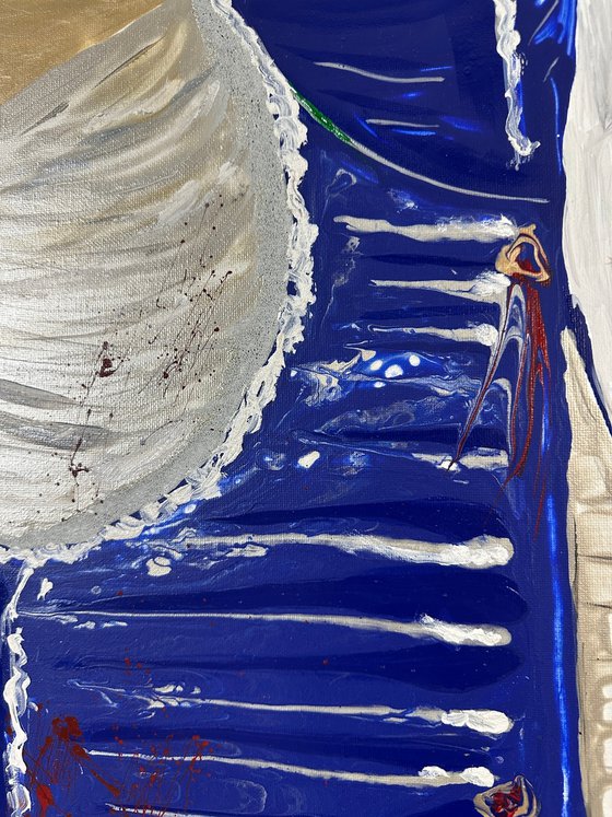 Vuelta al Ruedo — Cobalt Matador on Gold