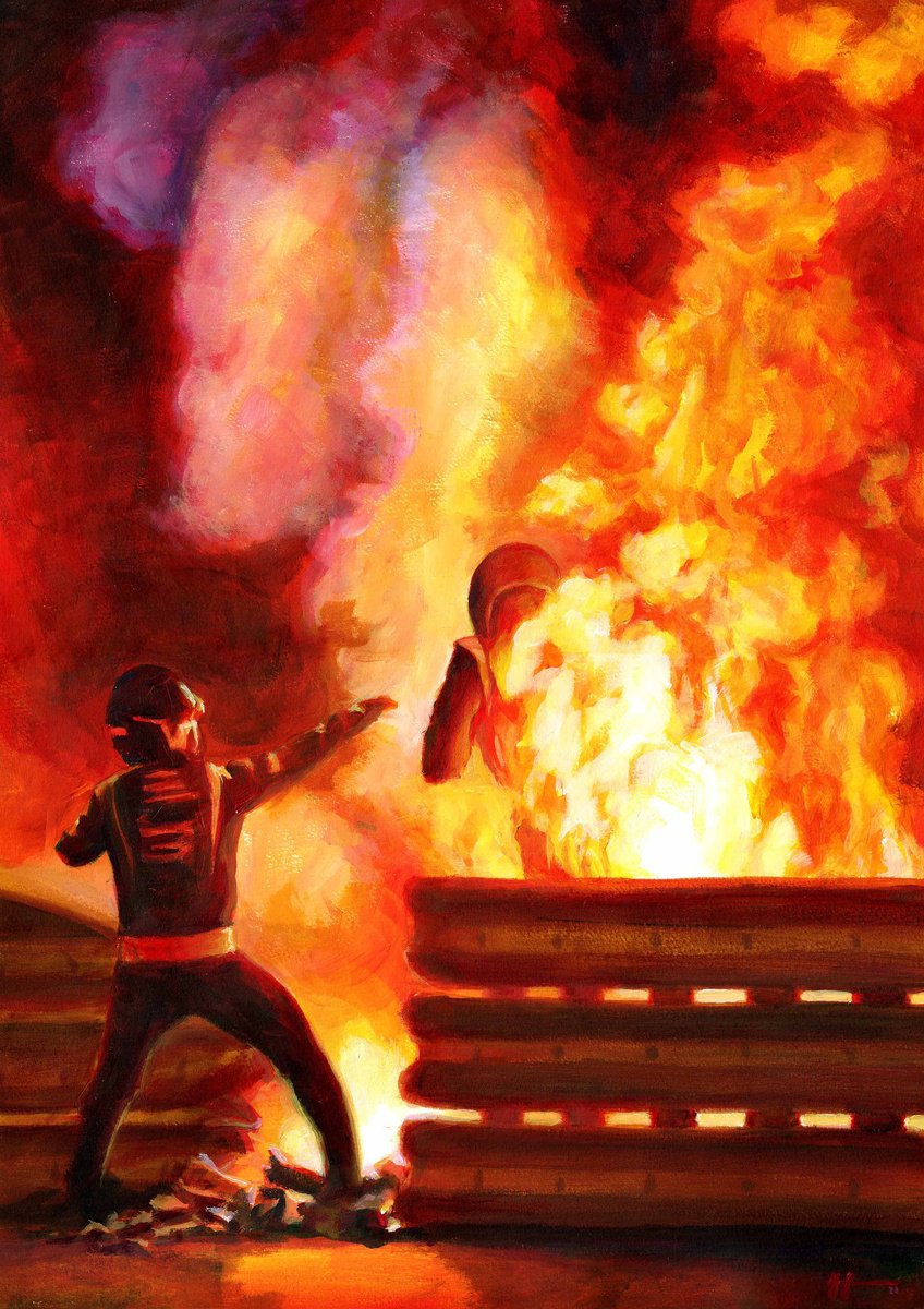 Impressionistic Transport Acrylic Painting By Alex Stutchbury, 18 X 25, Romain Grosjean 2020 Bahrain, Original Artwork