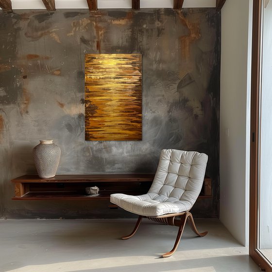 Golden Fire 90x60x2 cm