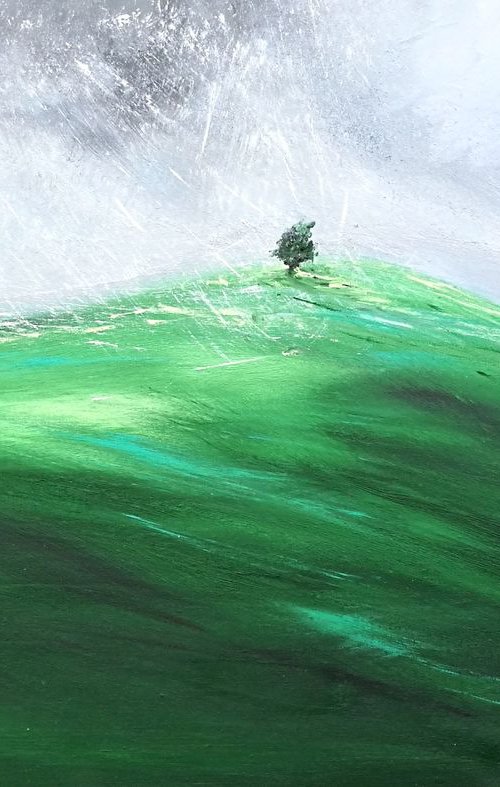 Landscape, Against the Elements  - Green, emotional by Mel Graham