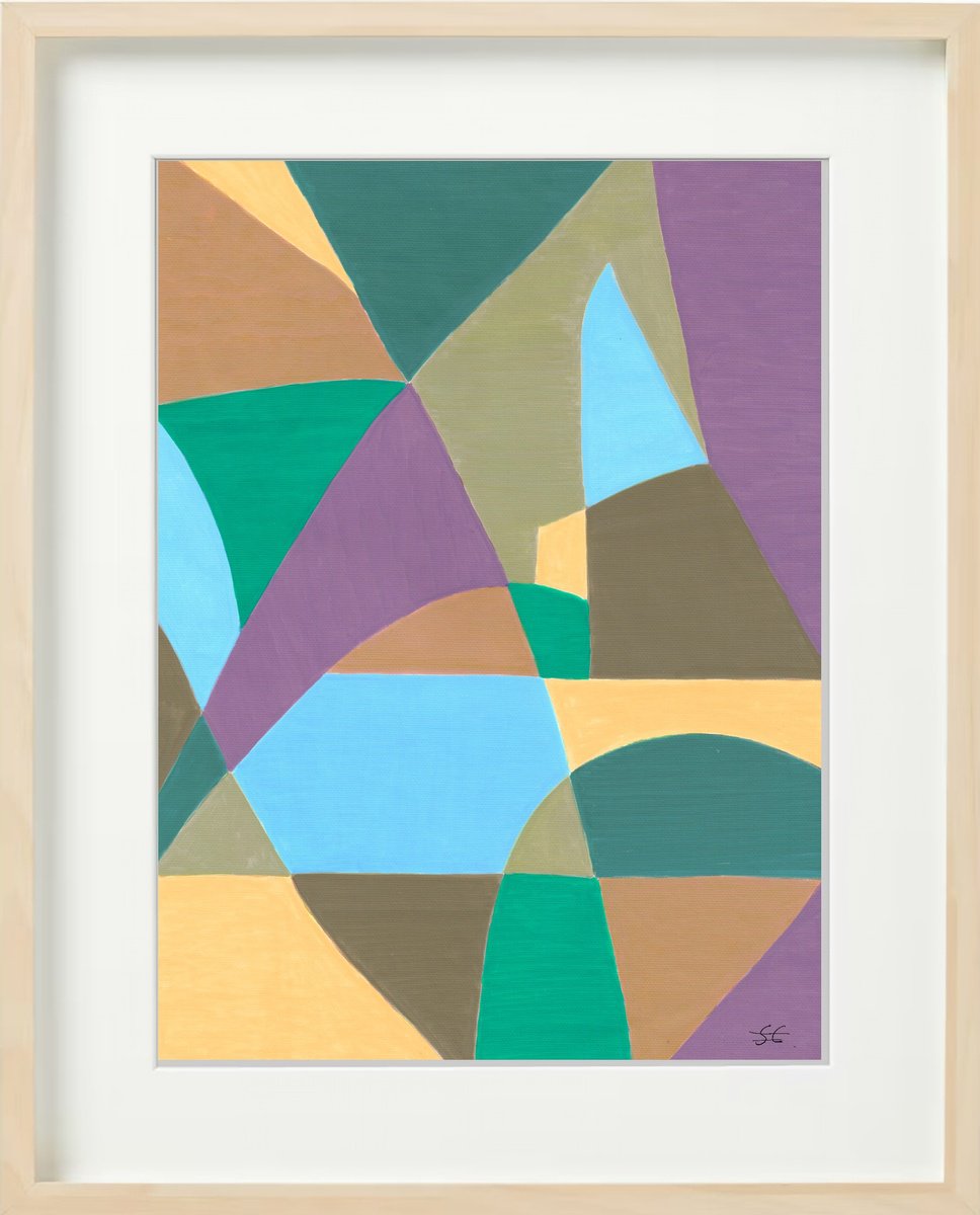 Abstract Acrylic Painting By Carla Sa Fernandes, 17 X 20, Ss8.S2, Original Artwork