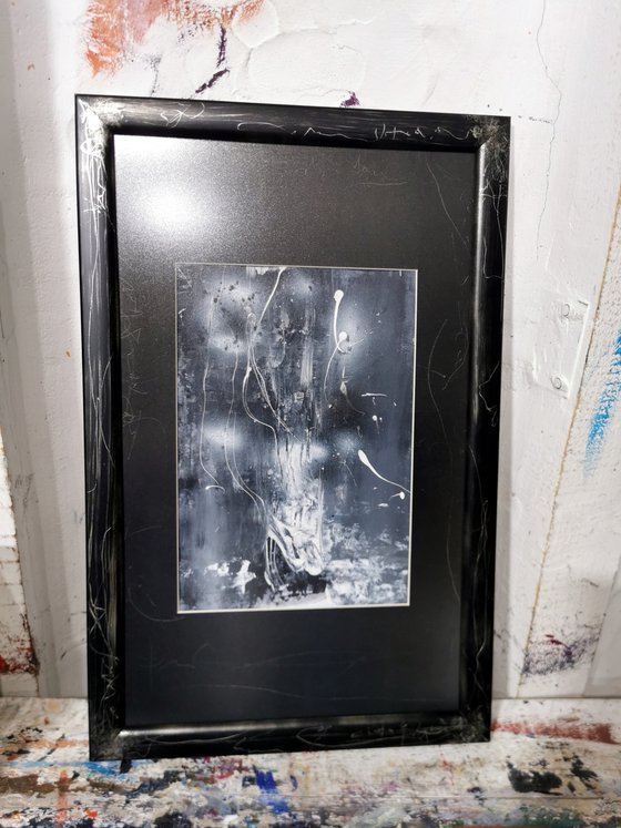 Framed spontaneous enigmatic dark still life special artwork collection master Ovidiu Kloska