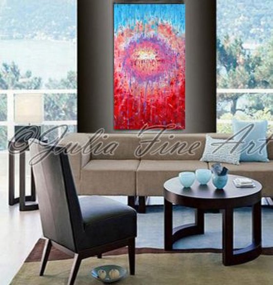 Original Contemporary Rich Texture Abstract Painting Escape