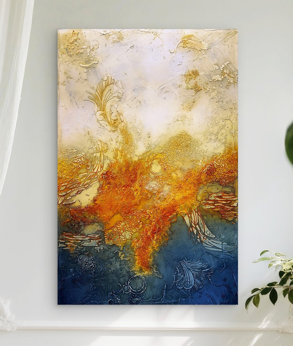  Rising Over Deep Blue By Andrada Anghel, 24 X 36, Artwork For Sale On Artfinder