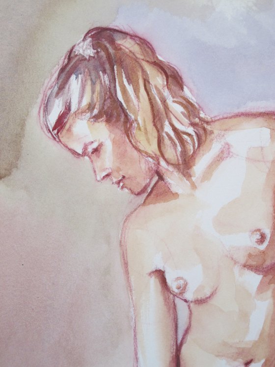 Standing female nude