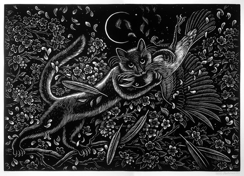 Cat and Crow by Valdis Baskirovs
