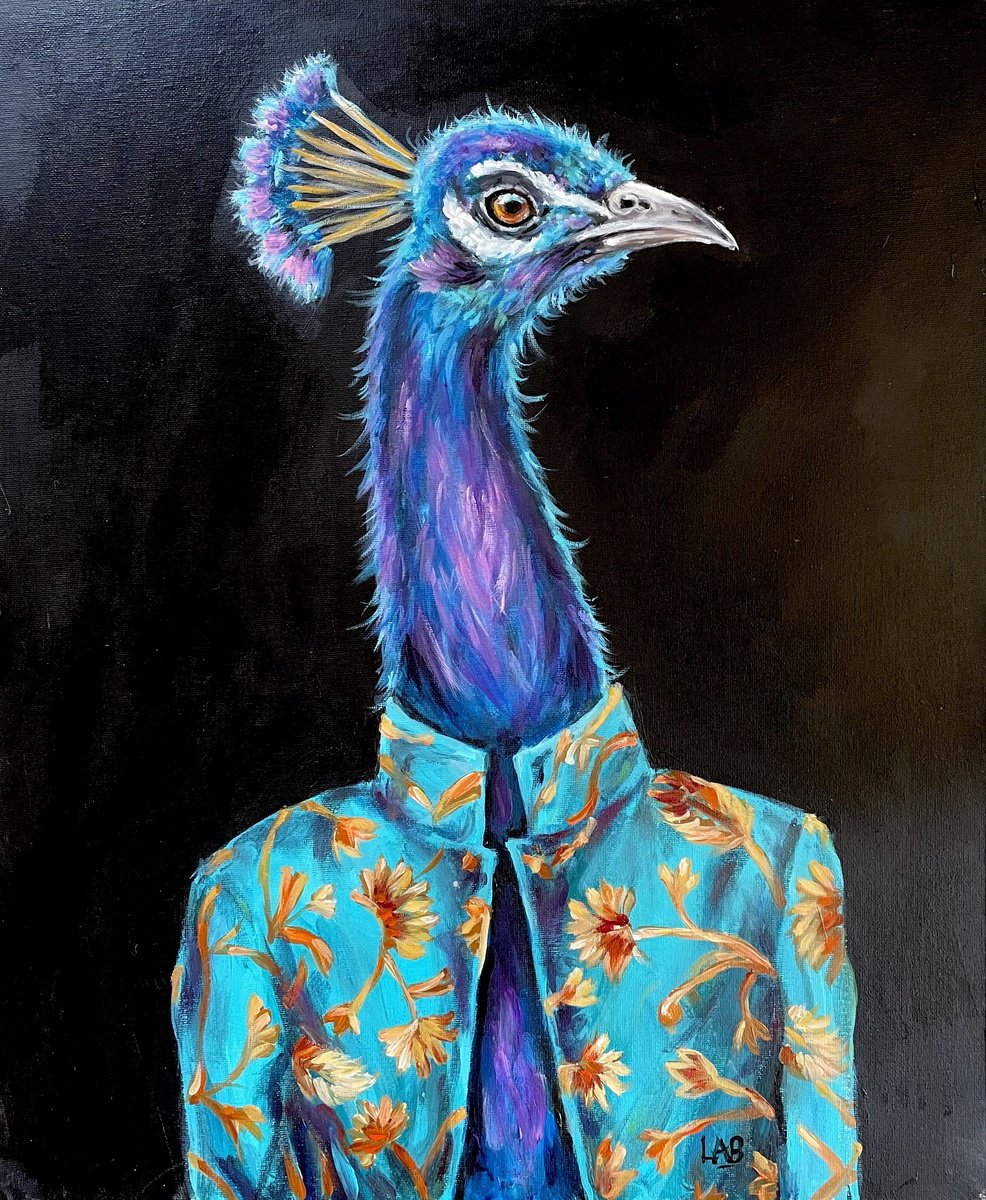 Percival Plume By Louise Brown, 18 X 22, Artwork For Sale On Artfinder
