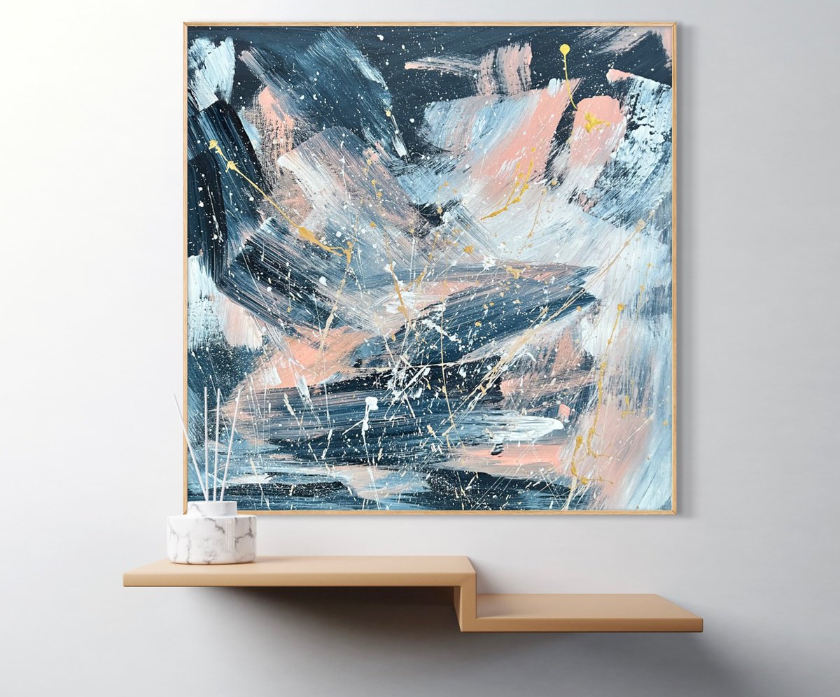 Impressionistic Abstract Acrylic Painting By Alanah Jarvis, 20 X 20, Vespertine, Original Artwork