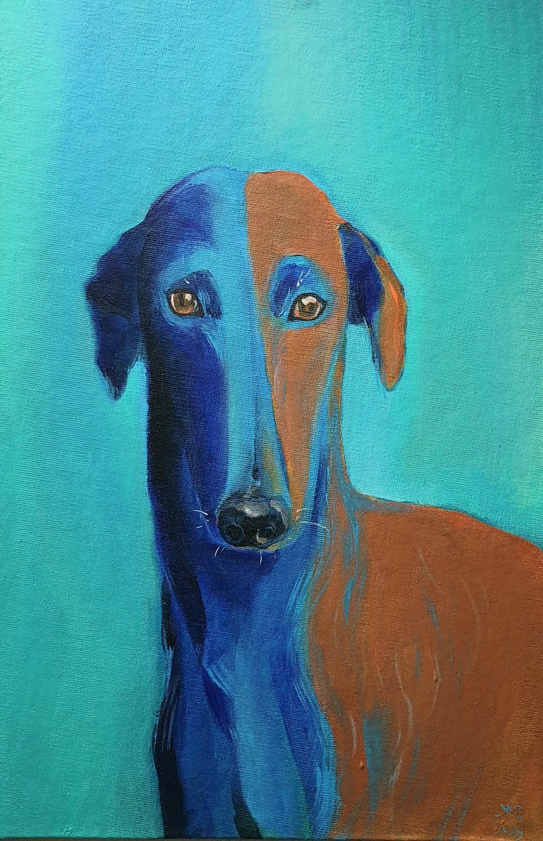 Expressive Animal Acrylic Painting By Ksenia June, 9 X 13", Will You Come, Original Artwork