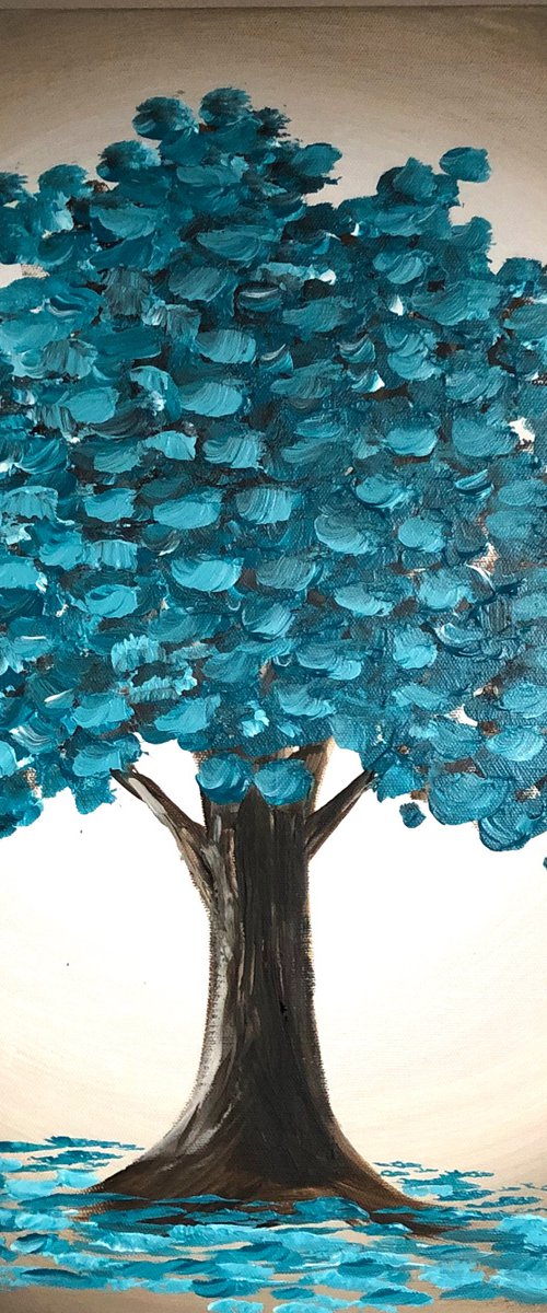 Magical Blue Tree 2 by Aisha Haider