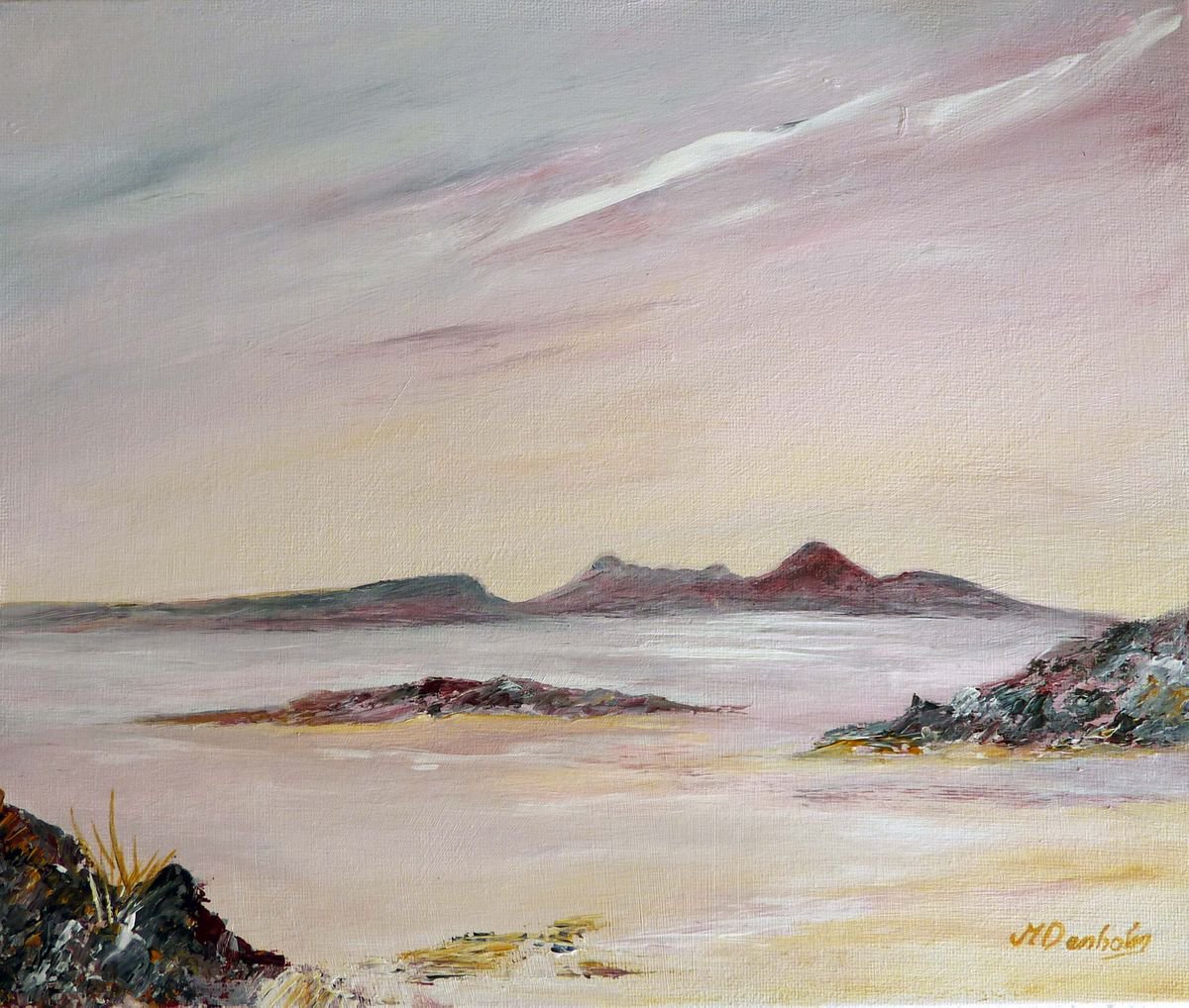 Memories of a Midsummer Evening - A Scottish Seascape by Margaret Denholm