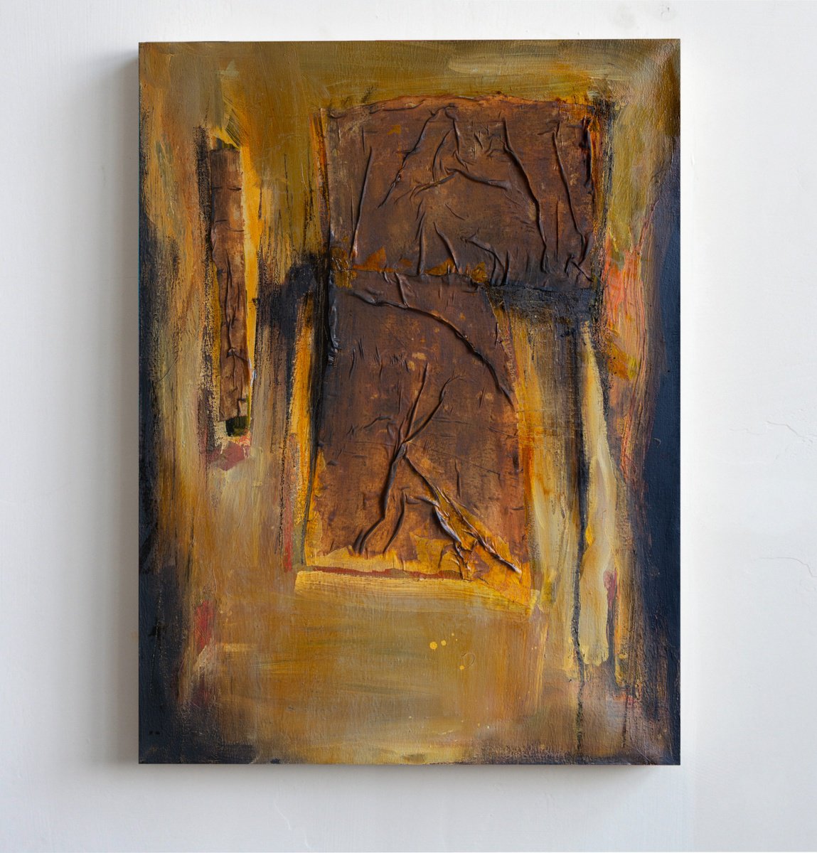 Organic Abstract Oil Painting By Bohdan Katolyk, 24 X 31, Faded Memory, Original Artwork