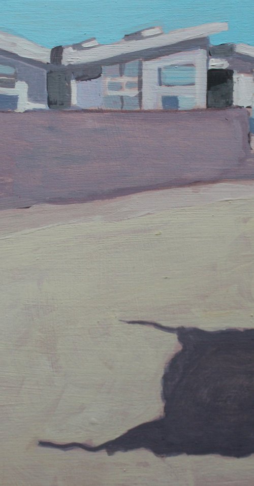 Windbreak on Swansea Beach by Emma Cownie