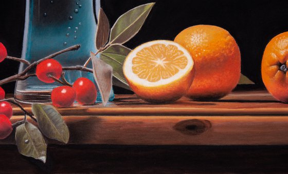 Berries, Oranges and Water Jug