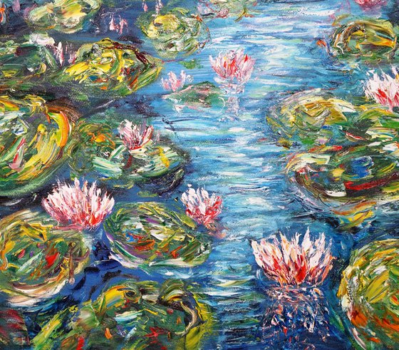 Magical Water Lilies C 1 / Oil