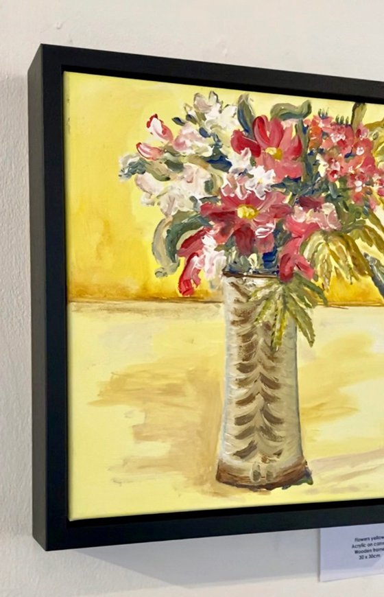 Flowers on yellow