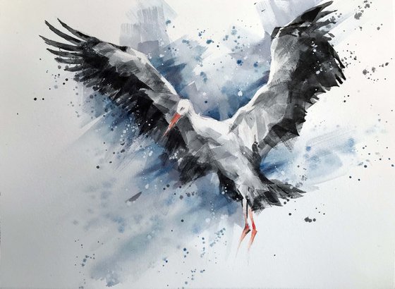 Dancing stork.